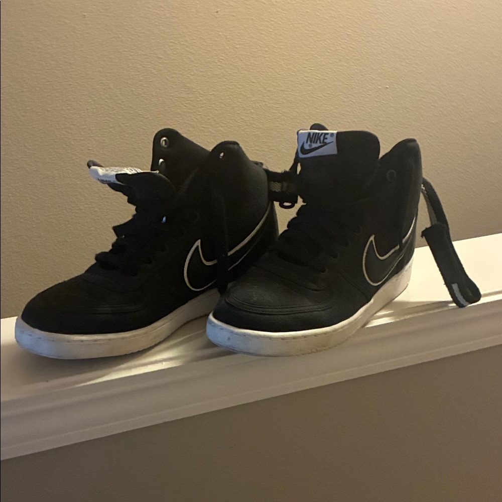 Nike Black and White High-Top Sneakers